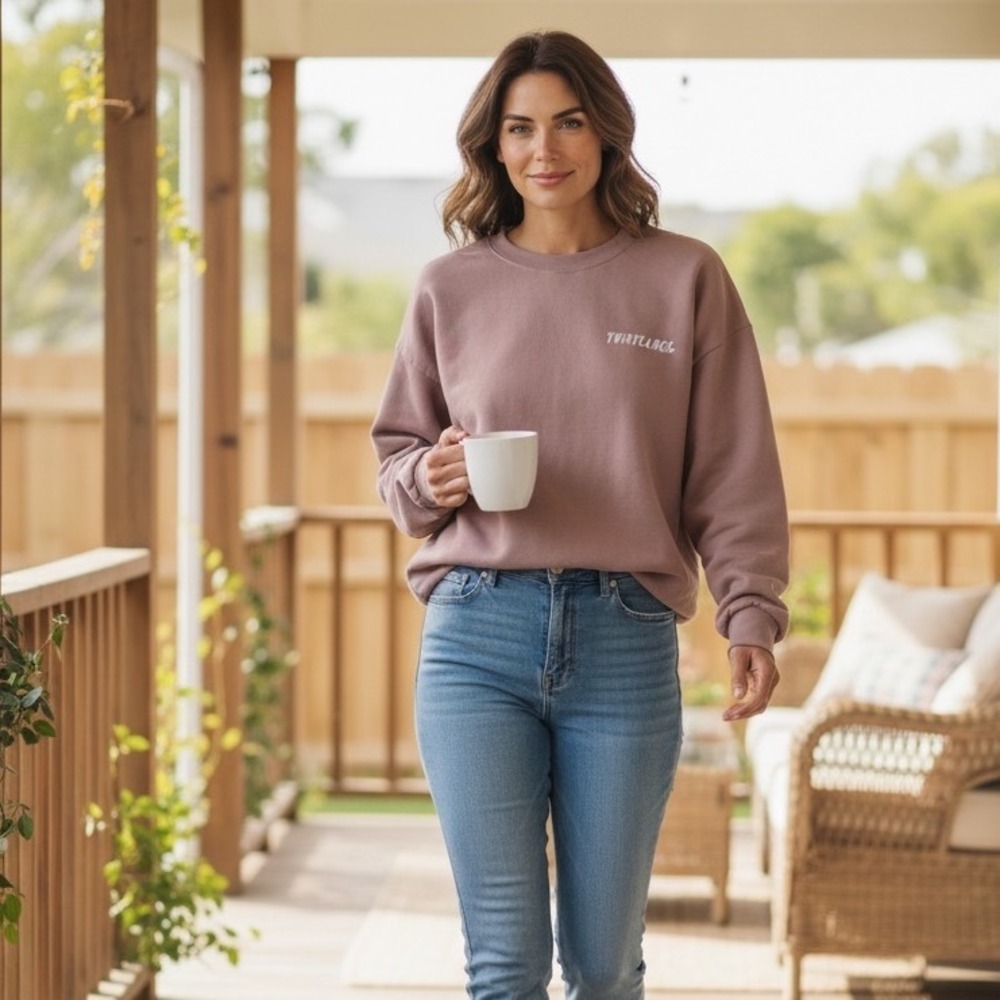 TWINFLAMES Pink Crewneck Sweatshirt Graphic‎ Print Oversized XLarge